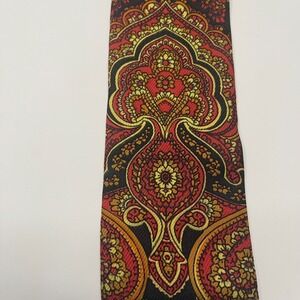 Vintage Hand Painted Rooster Tie NYC Boutique Square‎ Bottom 2.75" Mod 50s